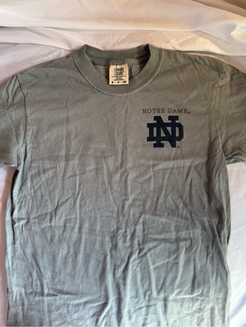 Comfort Colors Notre Dame Gray Short Sleeve Tee